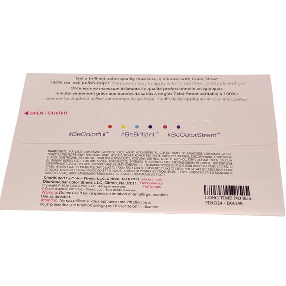 New Unopened Color Street Nail Strips - Muti-Blue Colored Glittered Design - Picture 2 of 2